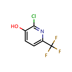 Chemical structure of 2-Chloro-6-(trifluoromethyl)pyridin-3-ol , CAS 731002-60-1, AChemBlock N25081