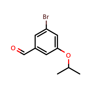 Chemical structure of 3-Bromo-5-isopropoxybenzaldehyde , CAS 1112210-83-9, AChemBlock N25092