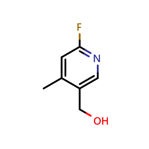 Chemical structure of 2-Fluoro-5-hydroxymethyl-4-methylpyridine , CAS 1394899-05-8, AChemBlock N25094