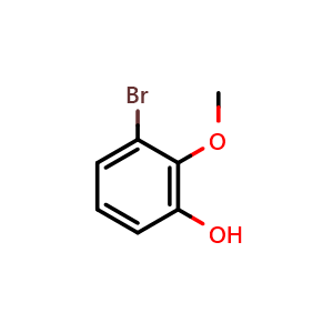 Chemical structure of 3-Bromo-2-methoxyphenol , CAS 88275-88-1, AChemBlock N25096