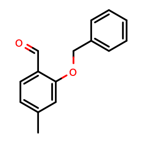 Chemical structure of 2-(Benzyloxy)-4-methylbenzaldehyde , CAS 154478-35-0, AChemBlock N25097
