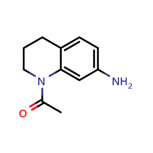 Chemical structure of 1-(7-amino-3,4-dihydroquinolin-1(2H)-yl)ethanone , CAS 545394-33-0, AChemBlock N25114