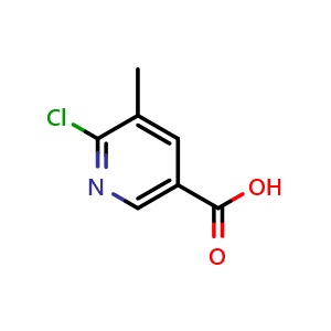 Chemical structure of 5-Carboxy-2-chloro-3-methylpyridine , CAS 66909-29-3, AChemBlock N25124