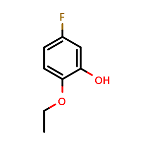 Chemical structure of 2-Ethoxy-5-fluorophenol , CAS 376600-64-5, AChemBlock N25130