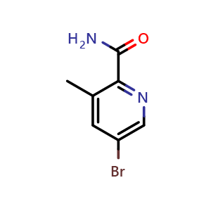 Chemical structure of 5-Bromo-3-methylpyridine-2-carboxamide , CAS 1400645-41-1, AChemBlock N25137