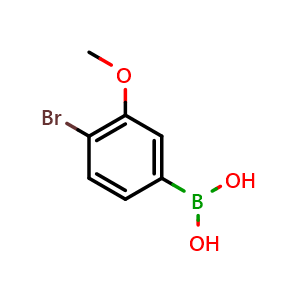 Chemical structure of 4-Bromo-3-methoxyphenylboronic acid , CAS 1256345-59-1, AChemBlock N25139