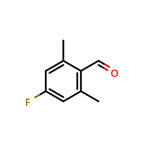 Chemical structure of 2,6-Dimethyl-4-fluorobenzaldehyde , CAS 925441-35-6, AChemBlock N25147