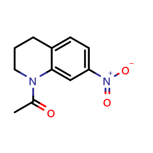 Chemical structure of 1-(7-Nitro-3,4-dihydroquinolin-1(2H)-yl)ethanone , CAS 40484-66-0, AChemBlock N25162