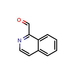 Chemical structure of Isoquinoline-1-carboxaldehyde , CAS 4494-18-2, AChemBlock N25167