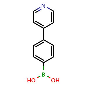 Chemical structure of 4-(Pyrid-4-yl)phenylboronic acid , CAS 1045332-30-6, AChemBlock N25188