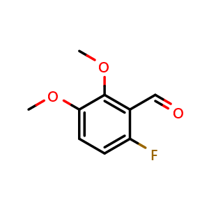 Chemical structure of 2,3-Dimethoxy-6-fluorobenzaldehyde , CAS 457628-14-7, AChemBlock N25198