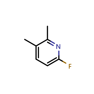 Chemical structure of 2,3-Dimethyl-6-fluoropyridine , CAS 1227502-86-4, AChemBlock N25218