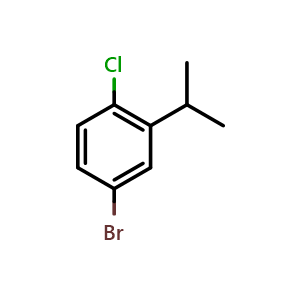 Chemical structure of 5-Bromo-2-chloroisopropylbenzene , CAS 90350-28-0, AChemBlock N25225
