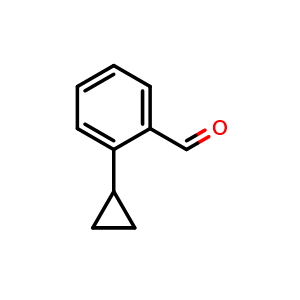 Chemical structure of 2-Cyclopropylbenzaldehyde , CAS 20034-51-9, AChemBlock N25228