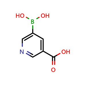 Chemical structure of 5-Carboxypyridine-3-boronic acid , CAS 913836-03-0, AChemBlock N25232