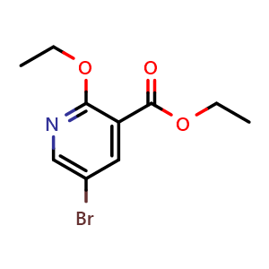 Chemical structure of Ethyl 5-bromo-2-ethoxy-3-pyridinecarboxylate , CAS 1310416-59-1, AChemBlock N25239