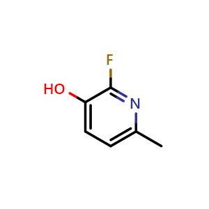 Chemical structure of 2-Fluoro-3-hydroxy-6-methylpyridine , CAS 209328-87-0, AChemBlock N25240