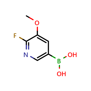 Chemical structure of 2-Fluoro-3-methoxypyridine-5-boronic acid , CAS 1451392-07-6, AChemBlock N25246