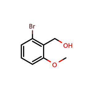 Chemical structure of 2-Bromo-6-methoxybenzyl alcohol , CAS 93710-52-2, AChemBlock N25260