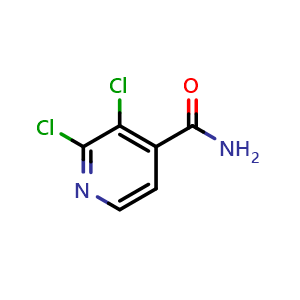 Chemical structure of 2,3-Dichloroisonicotinamide , CAS 1192263-98-1, AChemBlock N25264