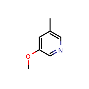 Chemical structure of 3-Methoxy-5-methylpyridine , CAS 78210-42-1, AChemBlock N25271