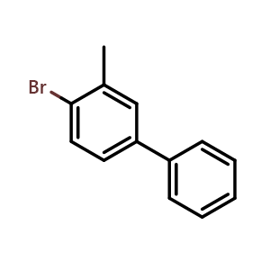 Chemical structure of 1-Bromo-2-methyl-4-phenylbenzene , CAS 92022-07-6, AChemBlock N25295