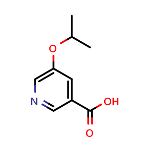 Chemical structure of 5-Isopropoxynicotinic acid , CAS 863507-81-7, AChemBlock N25305