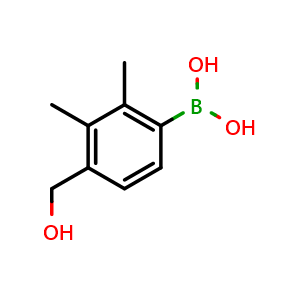 Chemical structure of 2,3-Dimethyl-4-hydroxymethylphenylboronic acid , CAS 1451391-38-0, AChemBlock N25318