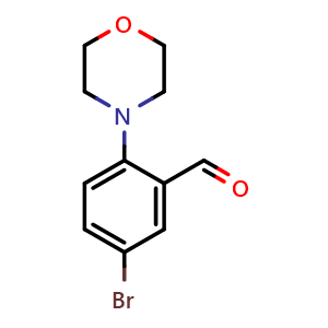 Chemical structure of 5-Bromo-2-(N-morpholino)-benzaldehyde , CAS 742099-65-6, AChemBlock N25327