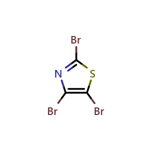 Chemical structure of 2,4,5-Tribromothiazole , CAS 57314-13-3, AChemBlock N25330