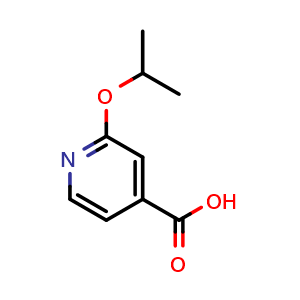 Chemical structure of (2-Propan-2-yloxy)pyridine-4-carboxylic acid , CAS 862507-33-3, AChemBlock N25373