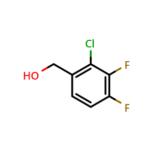Chemical structure of 2-Chloro-3,4-difluorobenzyl alcohol , CAS 1784873-93-3, AChemBlock N25379