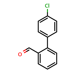 Chemical structure of 4'-Chloro-1,1'-biphenyl-2-carboxaldehyde , CAS 153850-83-0, AChemBlock N25455