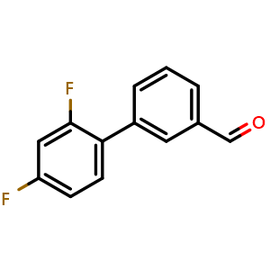 Chemical structure of 3-(2,4-Difluorophenyl)benzaldehyde , CAS 728918-77-2, AChemBlock N25457