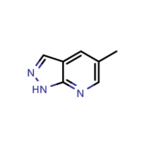 Chemical structure of 5-Methyl-1H-pyrazolo[3,4-b]pyridine , CAS 1160246-04-7, AChemBlock N25490