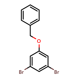 Chemical structure of 3,5-Dibromo-1-benzyloxybenzene , CAS 128924-01-6, AChemBlock N25524