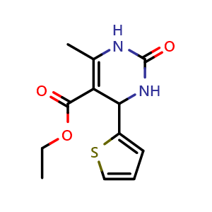 Ethyl 2-hydroxy-4-methyl-6-(2-thienyl)-1,6-dihydro-5-pyrimidinecarboxylate