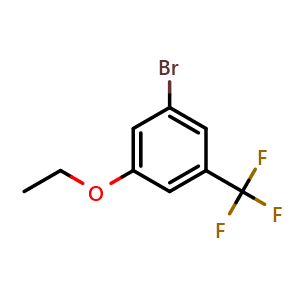 Chemical structure of 1-Bromo-3-(trifluoromethyl)-5-ethoxybenzene , CAS 1310416-62-6, AChemBlock N25561