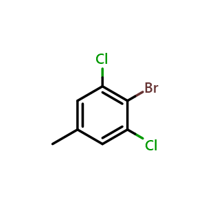 Chemical structure of 4-Bromo-3,5-dichlorotoluene , CAS 19393-93-2, AChemBlock N25562