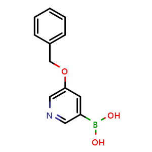 Chemical structure of 5-Benzyloxypyridine-3-boronic acid , CAS 1190423-61-0, AChemBlock N25605