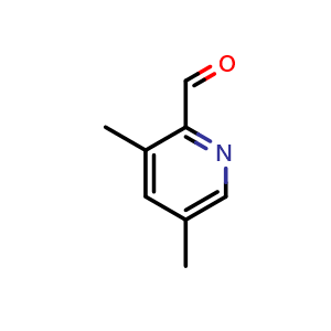 Chemical structure of 3,5-Dimethylpyridine-2-carboxaldehyde , CAS 675138-02-0, AChemBlock N25612