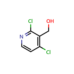 Chemical structure of 2,4-Dichloropyridine-3-methanol , CAS 945543-24-8, AChemBlock N25613