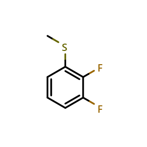 Chemical structure of 2,3-Difluorothioanisole , CAS 130922-38-2, AChemBlock N25629