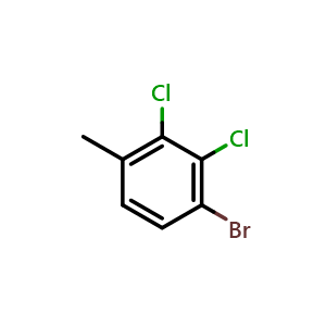 Chemical structure of 4-Bromo-2,3-dichlorotoluene , CAS 1807029-15-7, AChemBlock N25689
