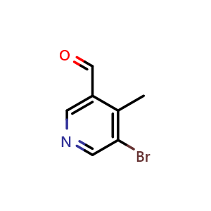 Chemical structure of 5-Bromo-3-formyl-4-methylpyridine , CAS 351457-86-8, AChemBlock N25722