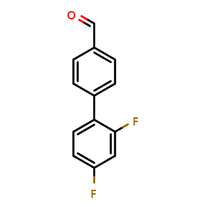 Chemical structure of 4-(2,4-Difluorophenyl)benzaldehyde , CAS 728918-75-0, AChemBlock N25730