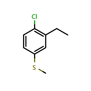 Chemical structure of 1-Chloro-2-ethyl-4-(methylsulfanyl)benzene , CAS 1314900-86-1, AChemBlock N25736