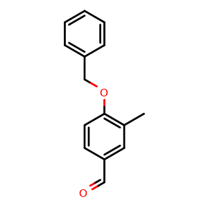 Chemical structure of 4-(Benzyloxy)-3-methylbenzaldehyde , CAS 158771-31-4, AChemBlock N25768