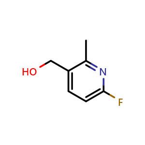 Chemical structure of 6-Fluoro-3-hydroxymethyl-2-methylpyridine , CAS 884494-98-8, AChemBlock N25785