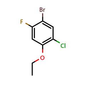 Chemical structure of 1-Bromo-5-chloro-2-fluoro-4-ethoxybenzene , CAS 1865026-41-0, AChemBlock N25810